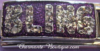 BLING sur fond violet - Maillon double
