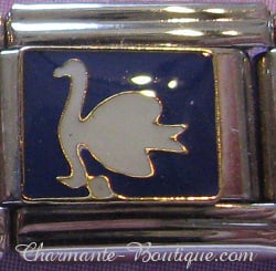 Cygne sur fond bleu