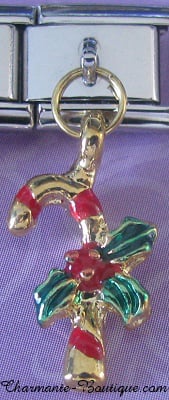Breloque canne de Noël