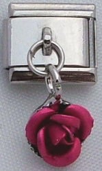 Breloque - Fleur - Rose