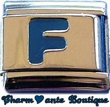 Lettre F bleu