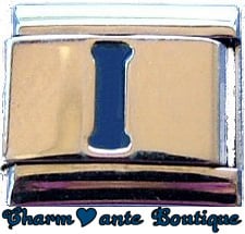 Lettre I bleu