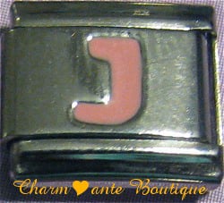 Lettre J rose 1