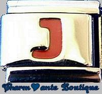 Lettre J rouge
