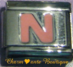 Lettre N rose 1