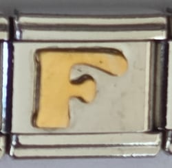 Lettre F doré