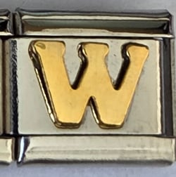 Lettre W doré