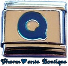 Lettre Q bleu