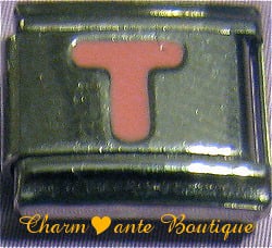 Lettre T rose 1