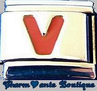 Lettre V rouge