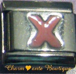 Lettre X rose 1