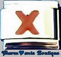 Lettre X rouge