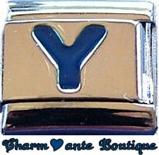 Lettre Y bleu